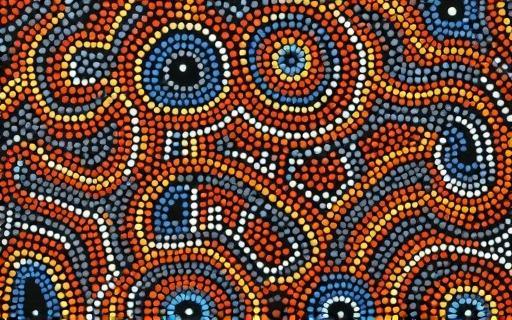 Aboriginal artwork depicting Dreamtime stories